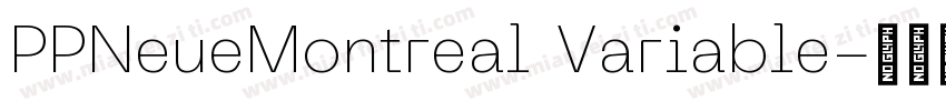 PPNeueMontreal Variable字体转换
